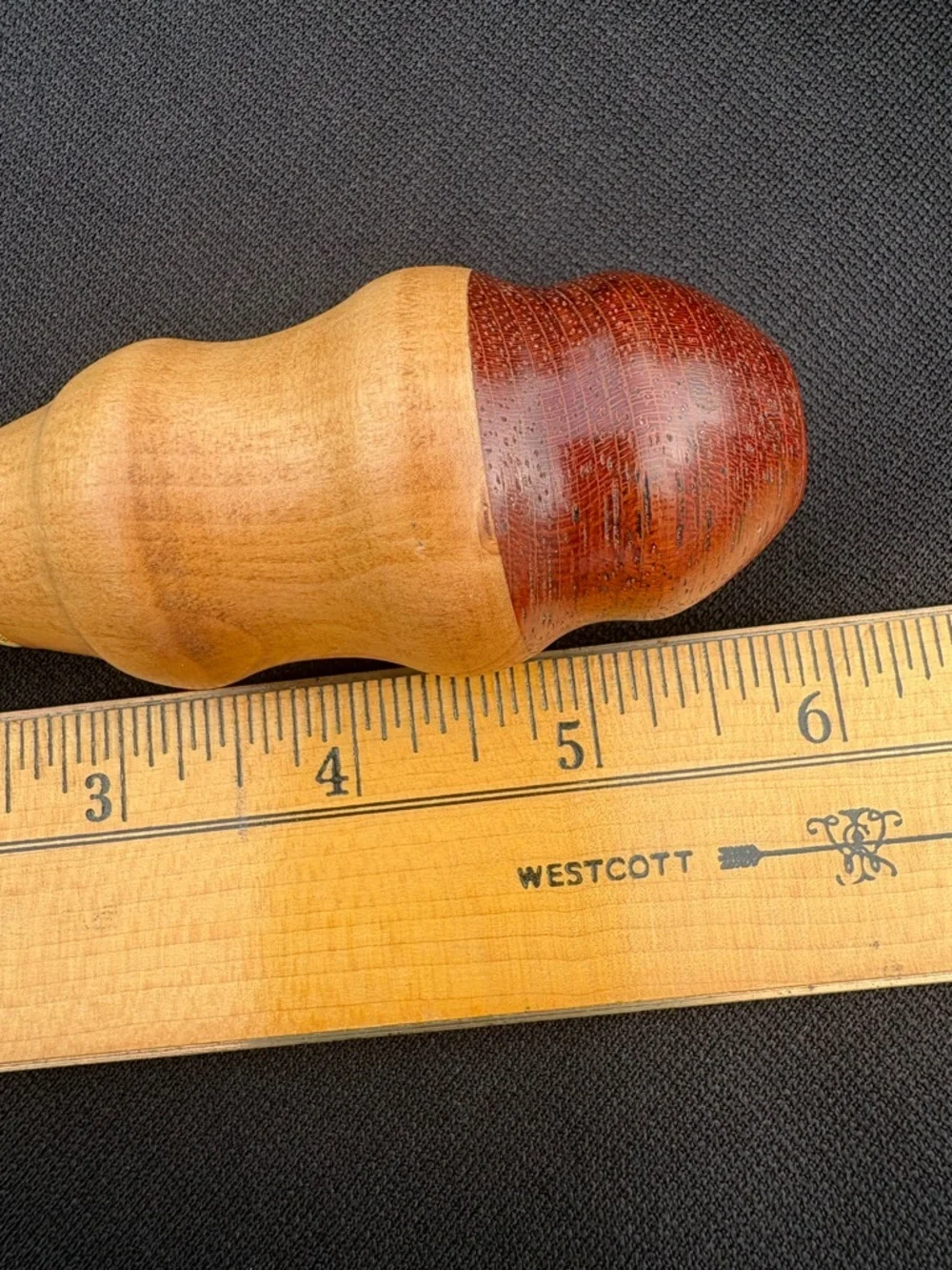 Two-Tone Turned Wood & Metal Wine Bottle Stopper Rustic Barware Gift